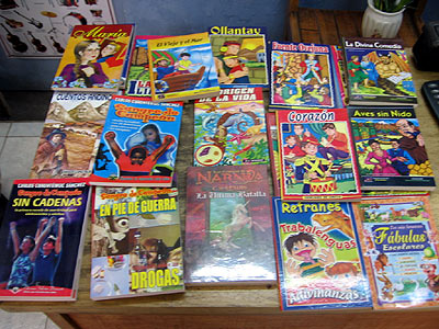Children's books donated to the orphanage