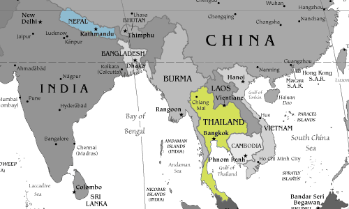 Map of Southeastern Asia