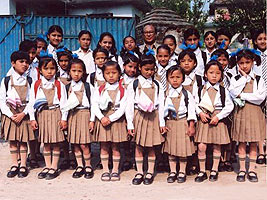 Girls at Parizat Nestling Home