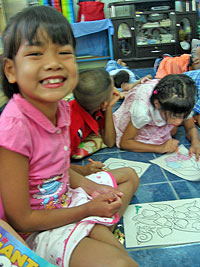 Children enjoying crafts