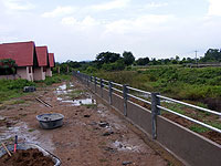 Fence being consturcted at children's village in Thailand