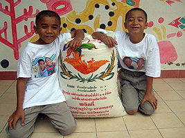Rice for orphans in Thailand