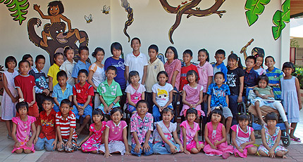 Children in Thailand who will benefit from the new library