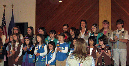 Girl Scouts at Panzer Chapel