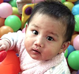 Child cared for by the New Hope Foundation, China